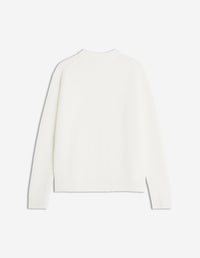 Fox Head Wool Ribbed Jumper - Ecru