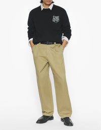 Jumper with wool print - Black & Medium Grey