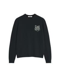 Jumper with wool print - Black & Medium Grey