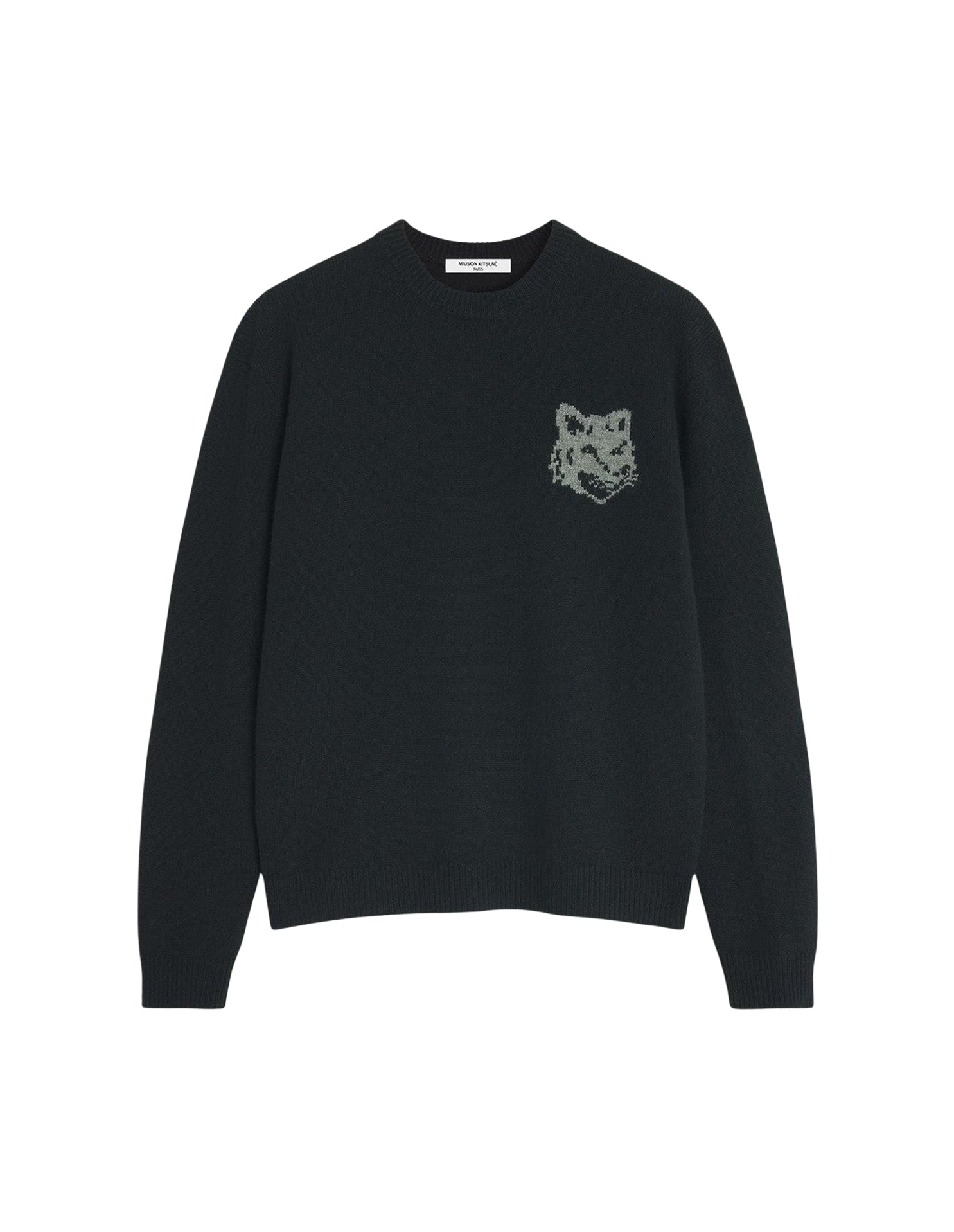 Jumper with wool print - Black & Medium Grey