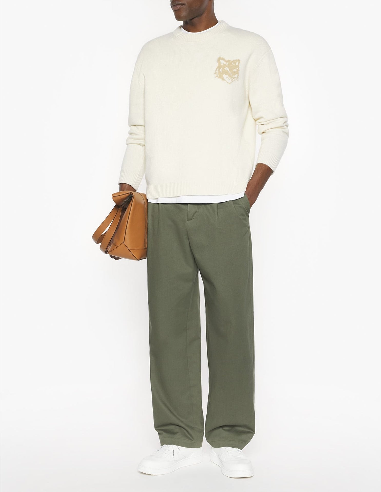 Jumper with wool print - Solitary Star & Safari