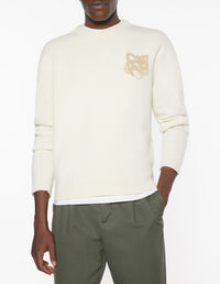 Jumper with wool print - Solitary Star & Safari