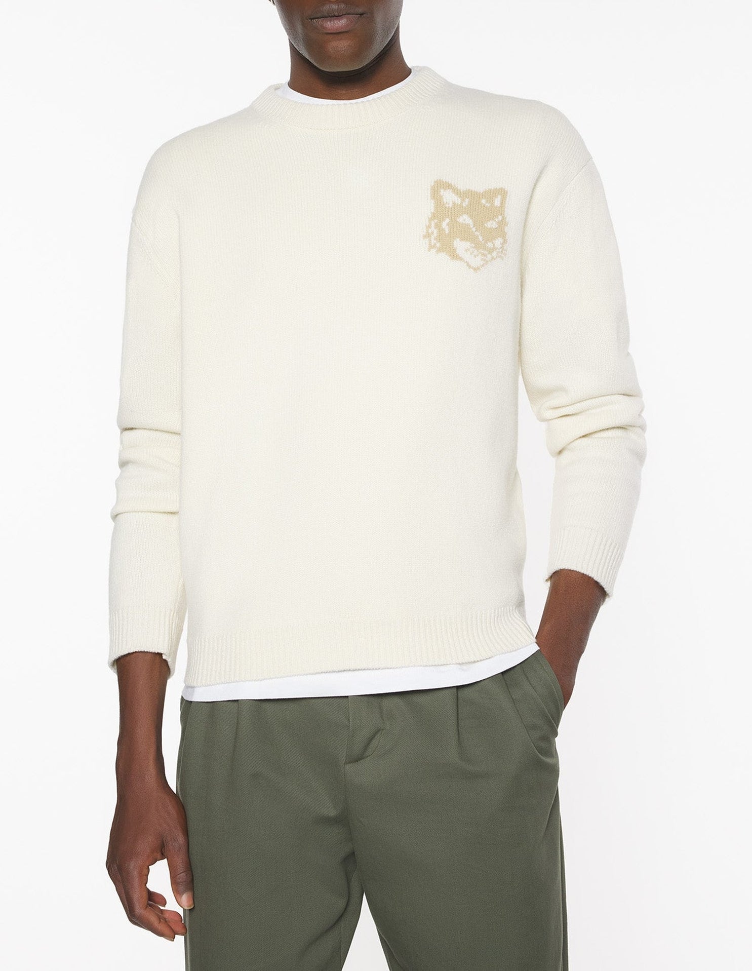 Pull avec impression en laine - Solitary Star & Safari