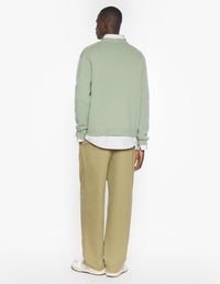Fox Head Intarsia Merino Jumper - Sea Foam/Solitary Star
