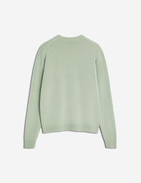 Fox Head Intarsia Merino Jumper - Sea Foam/Solitary Star