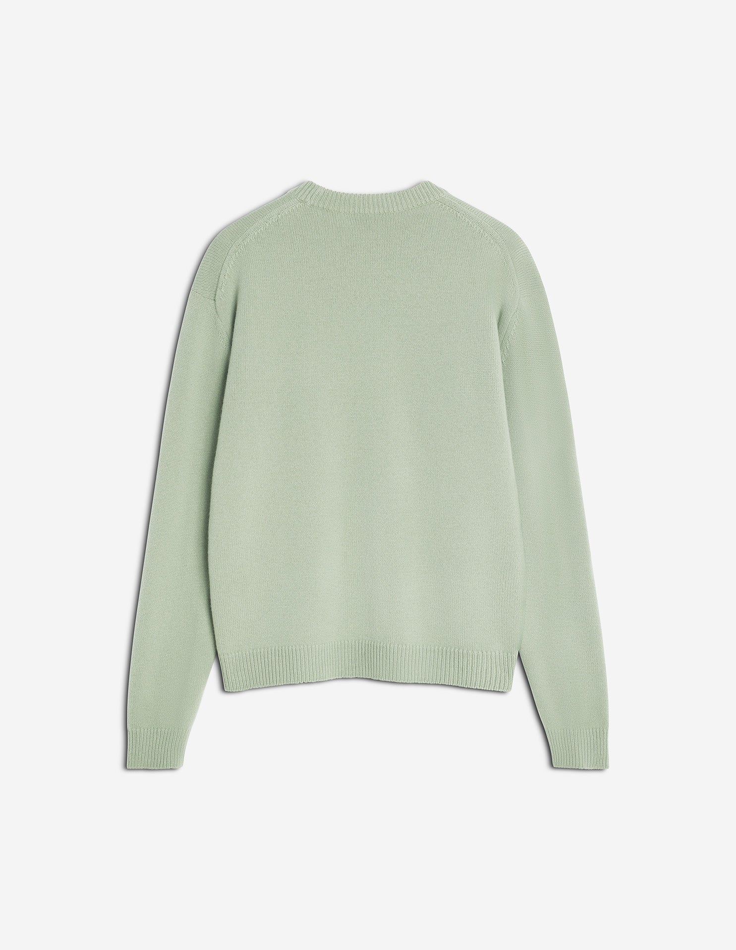 Fox Head Intarsia Merino Jumper - Sea Foam/Solitary Star