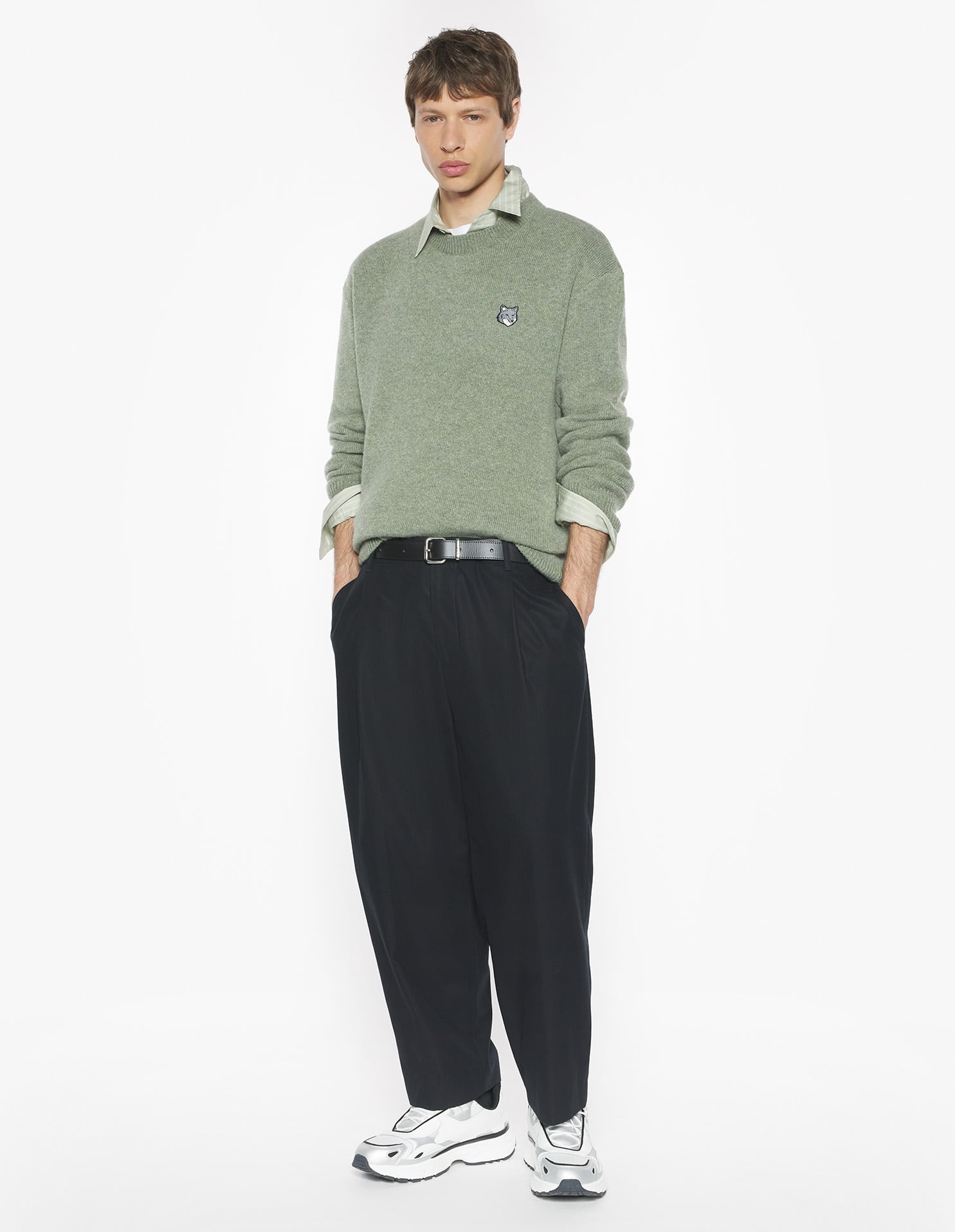 Fox Head Milano Lambswool Jumper - Pebble