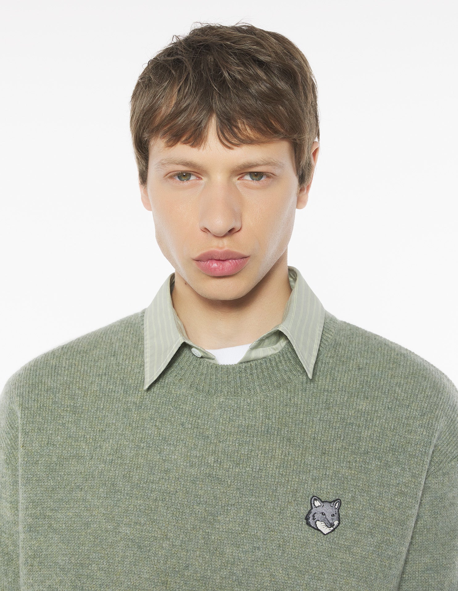 Fox Head Milano Lambswool Jumper - Pebble