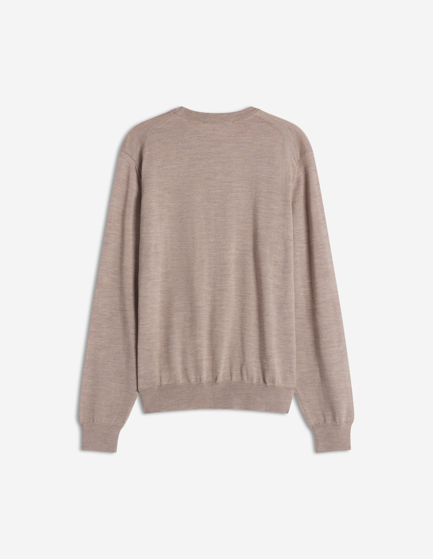 Jumper with embroidered wool badge - Beige Melange