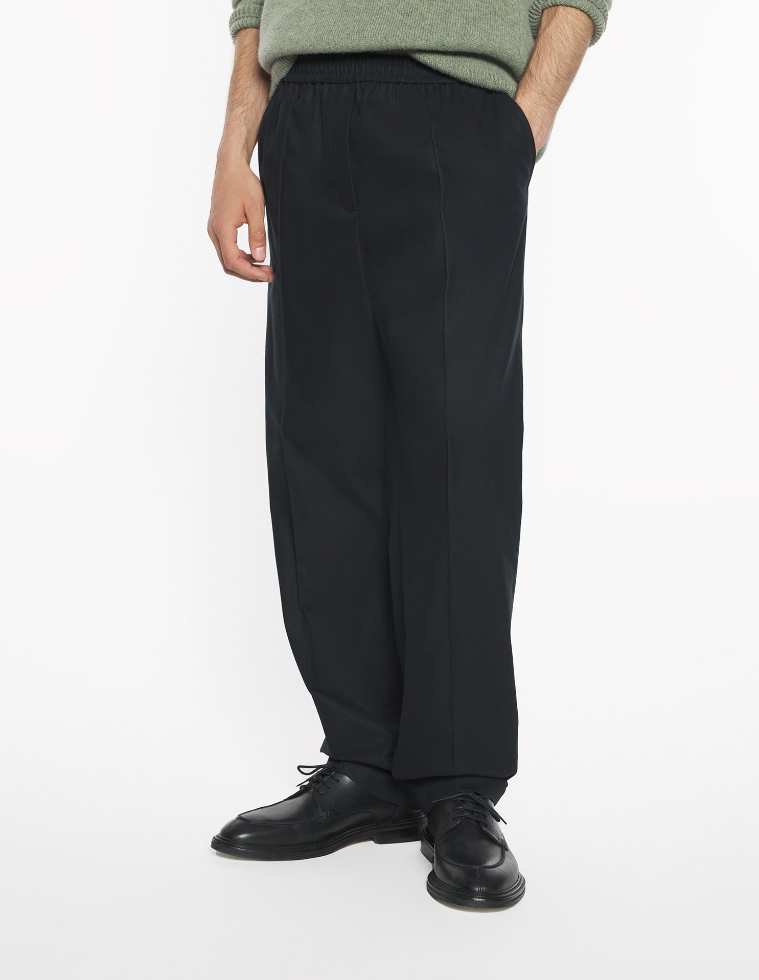 Elasticated Waist Pants - Black