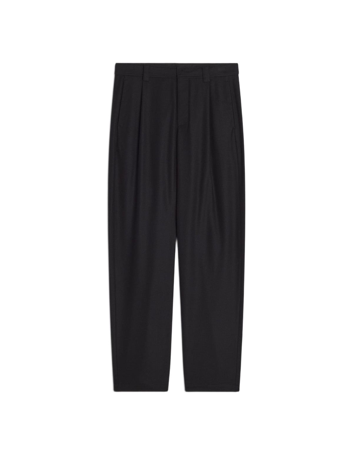 Pantalon à plis en laine - Black