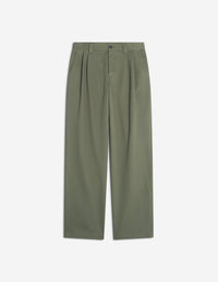 Relaxed Pleated Pants - Bay Leaf