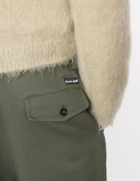 Relaxed Pleated Pants - Bay Leaf