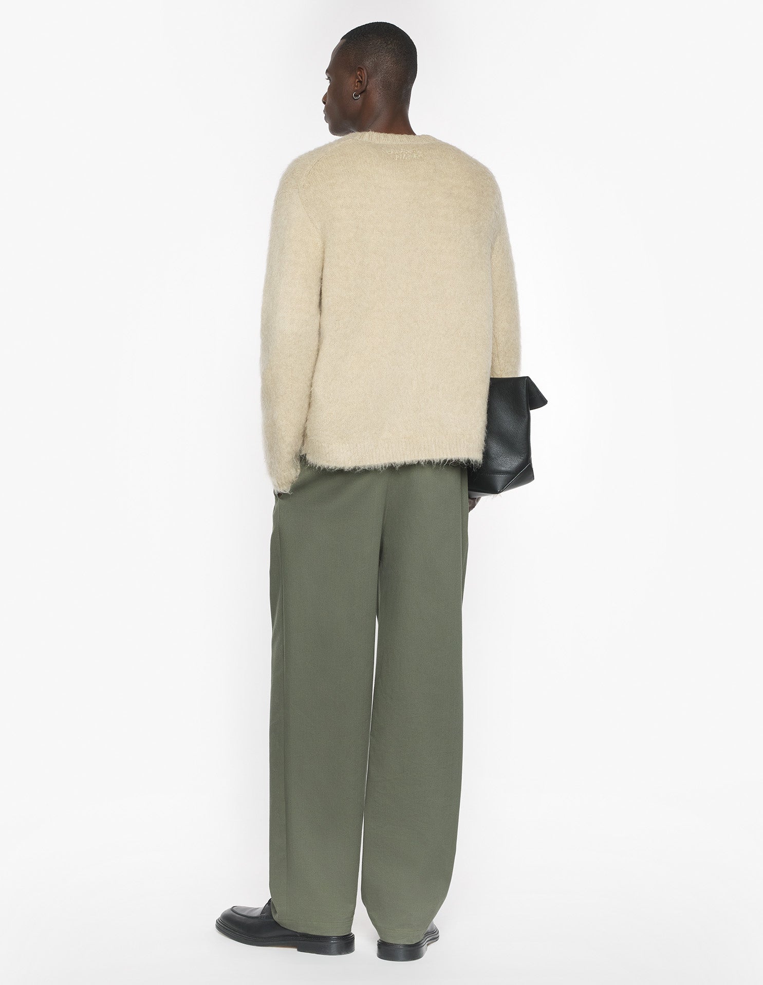 Relaxed Pleated Pants - Bay Leaf