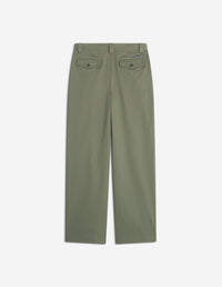 Relaxed Pleated Pants - Bay Leaf