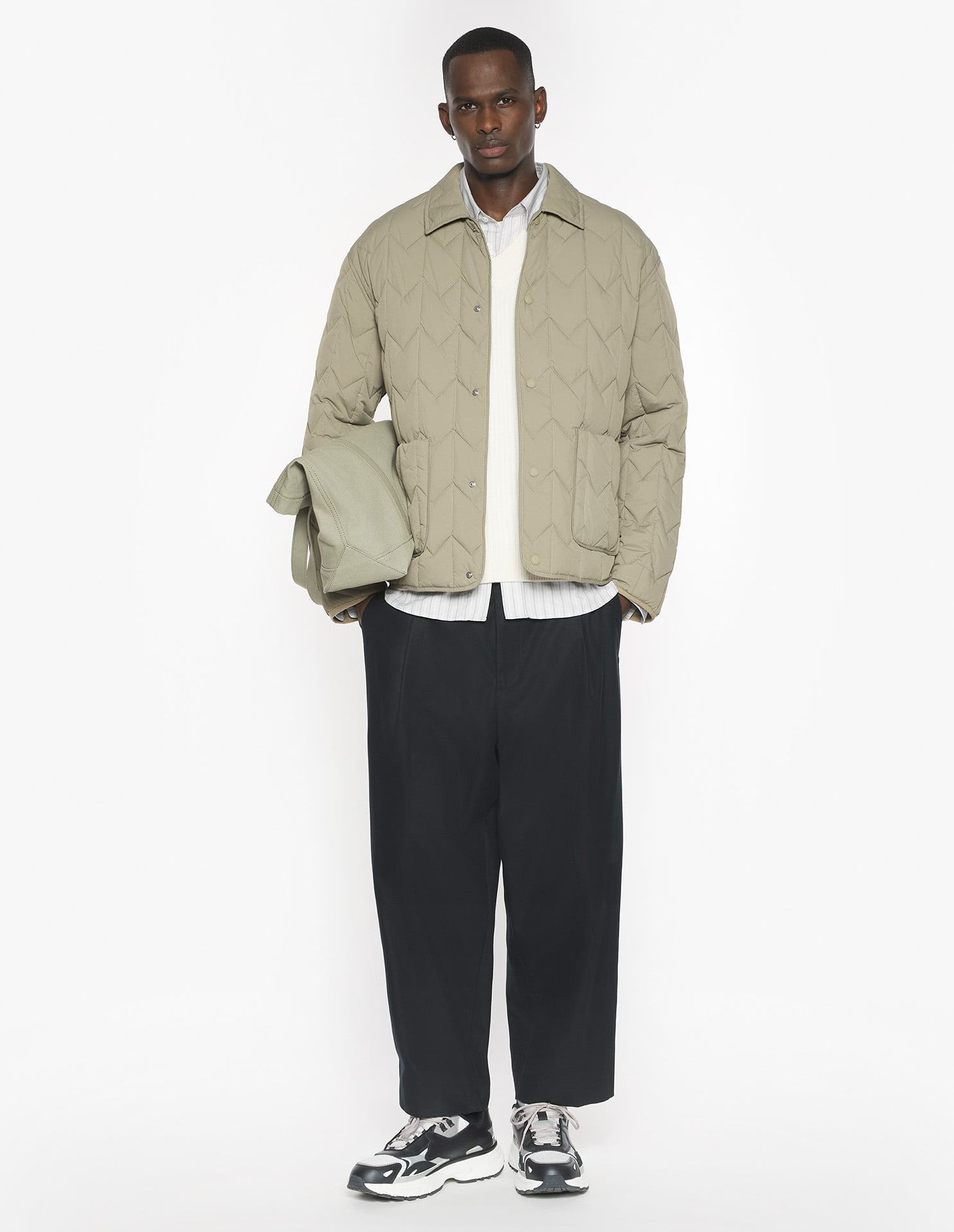 Quilted Blouson - Fallen Rock