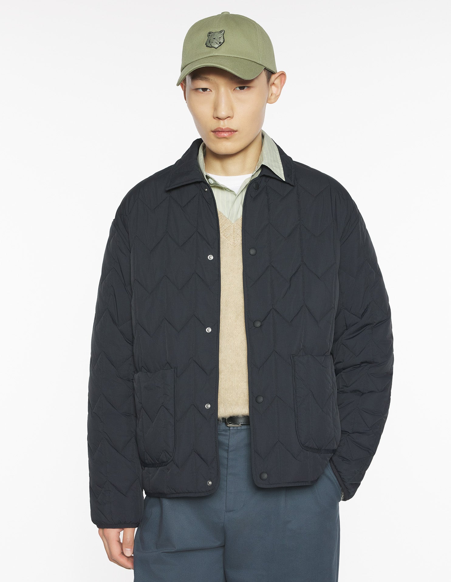 Quilted Blouson - Black
