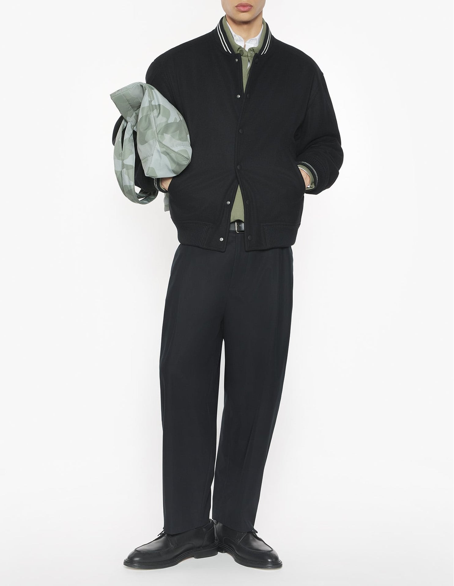 Teddy Varsity wool jacket - Black