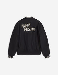 Blouson Teddy Varsity en laine - Black