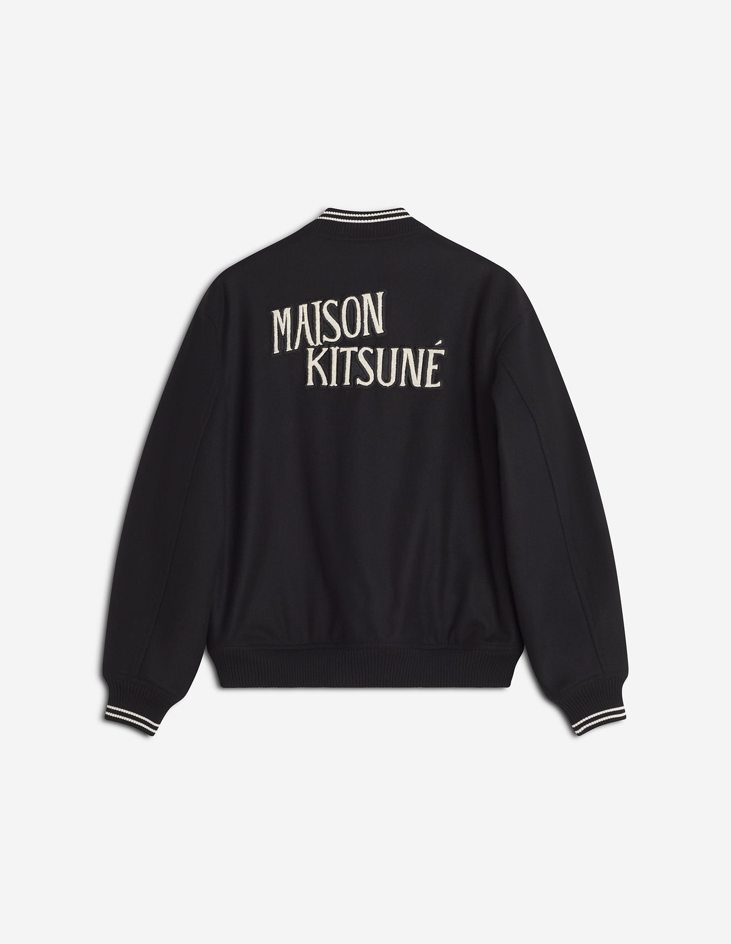 Blouson Teddy Varsity en laine - Black