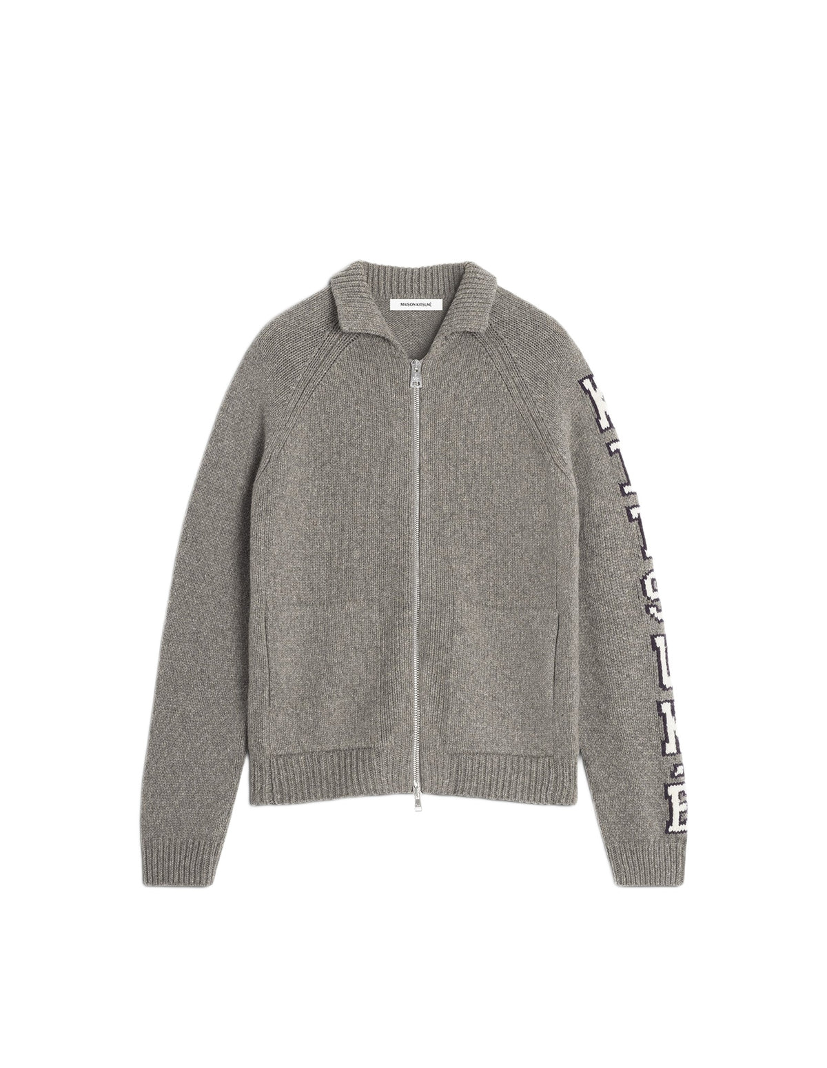 Veste universitaire en laine - Medium Grey