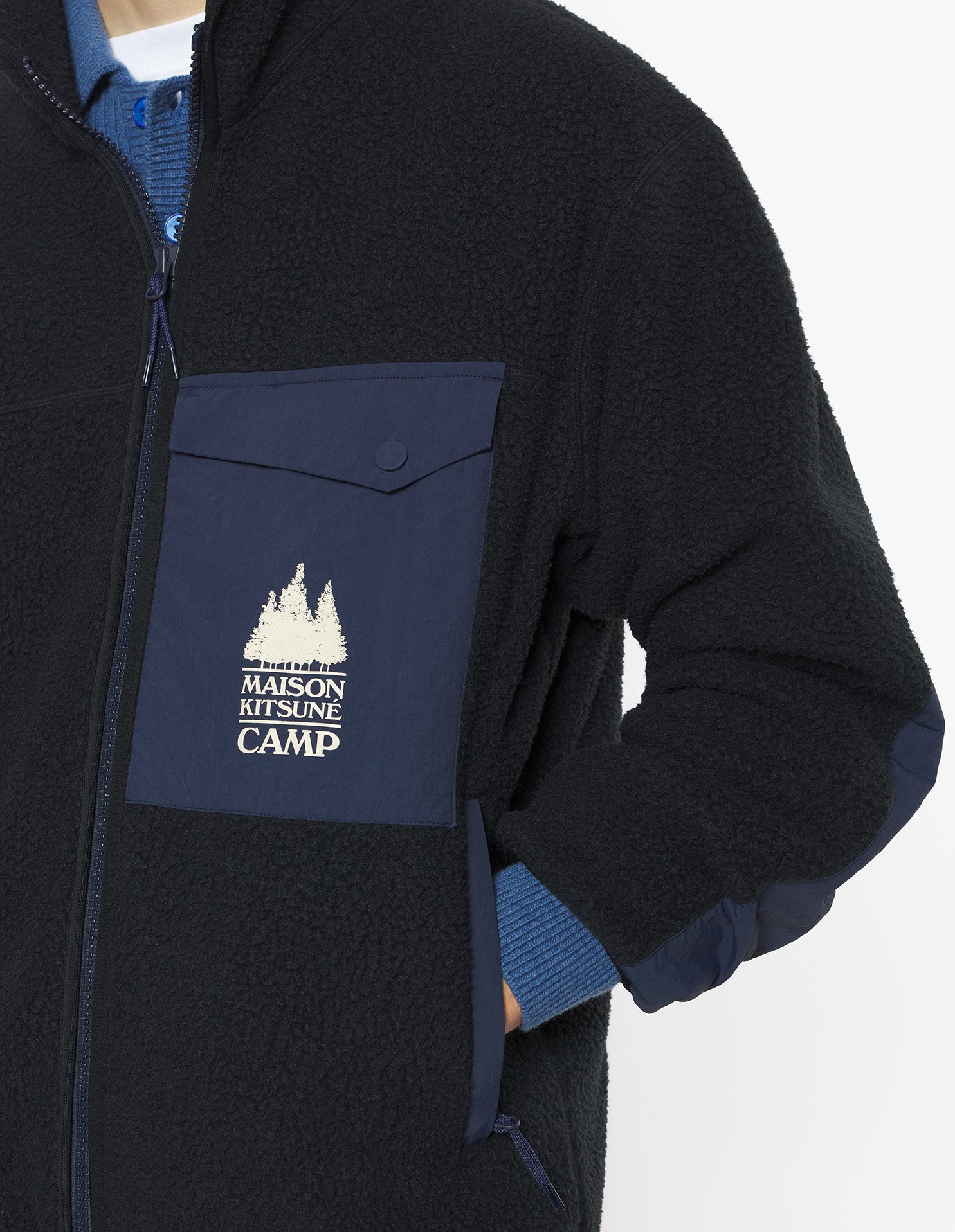 Maison Kitsuné Camp Zip Jacket - Black