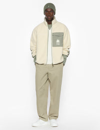 Casual Fleece Jacket - Ecru