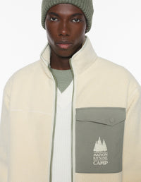 Casual Fleece Jacket - Ecru