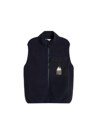 Sleeveless fleece jacket - Navy