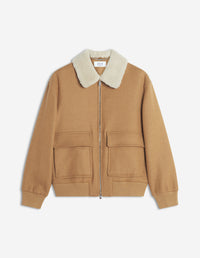 Shearling Collar Jacket - Chipmunk