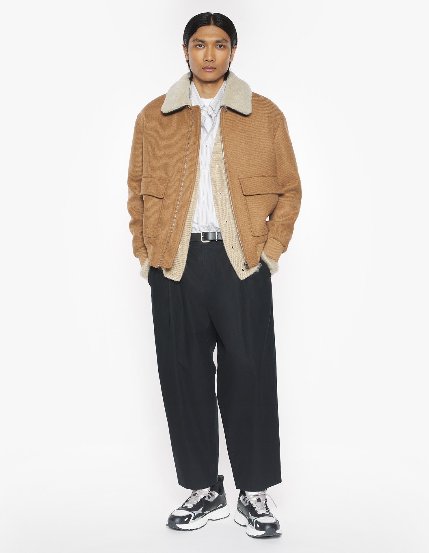 Shearling Collar Jacket - Chipmunk