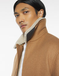 Shearling Collar Jacket - Chipmunk
