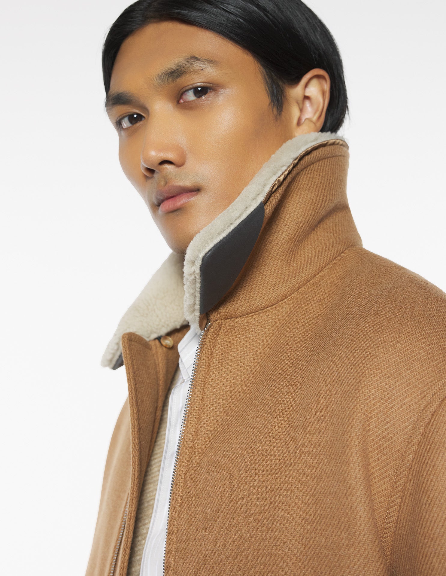 Shearling Collar Jacket - Chipmunk