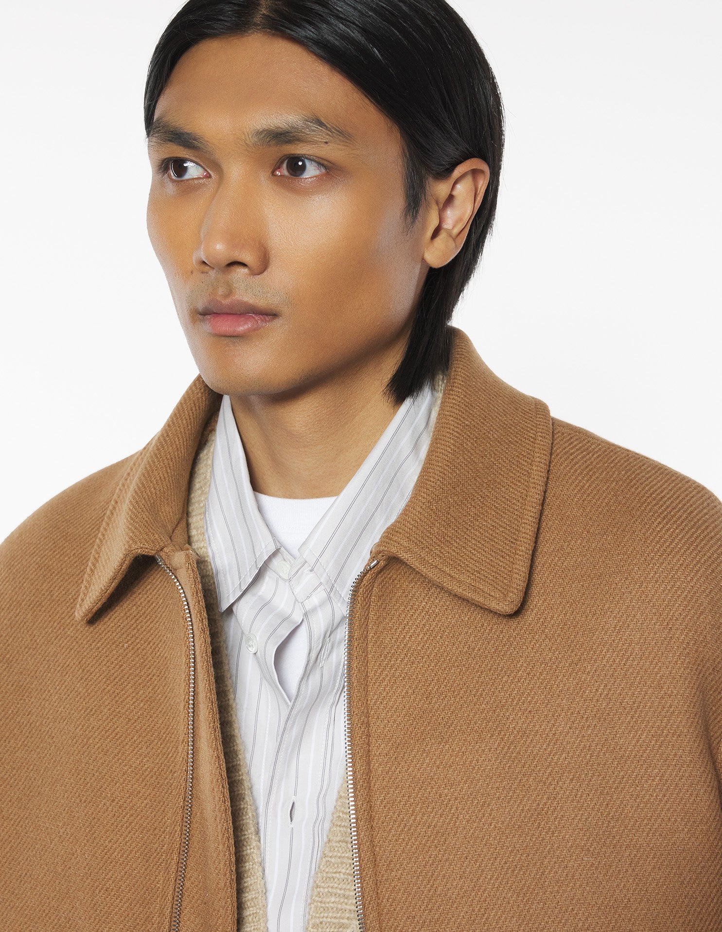 Shearling Collar Jacket - Chipmunk