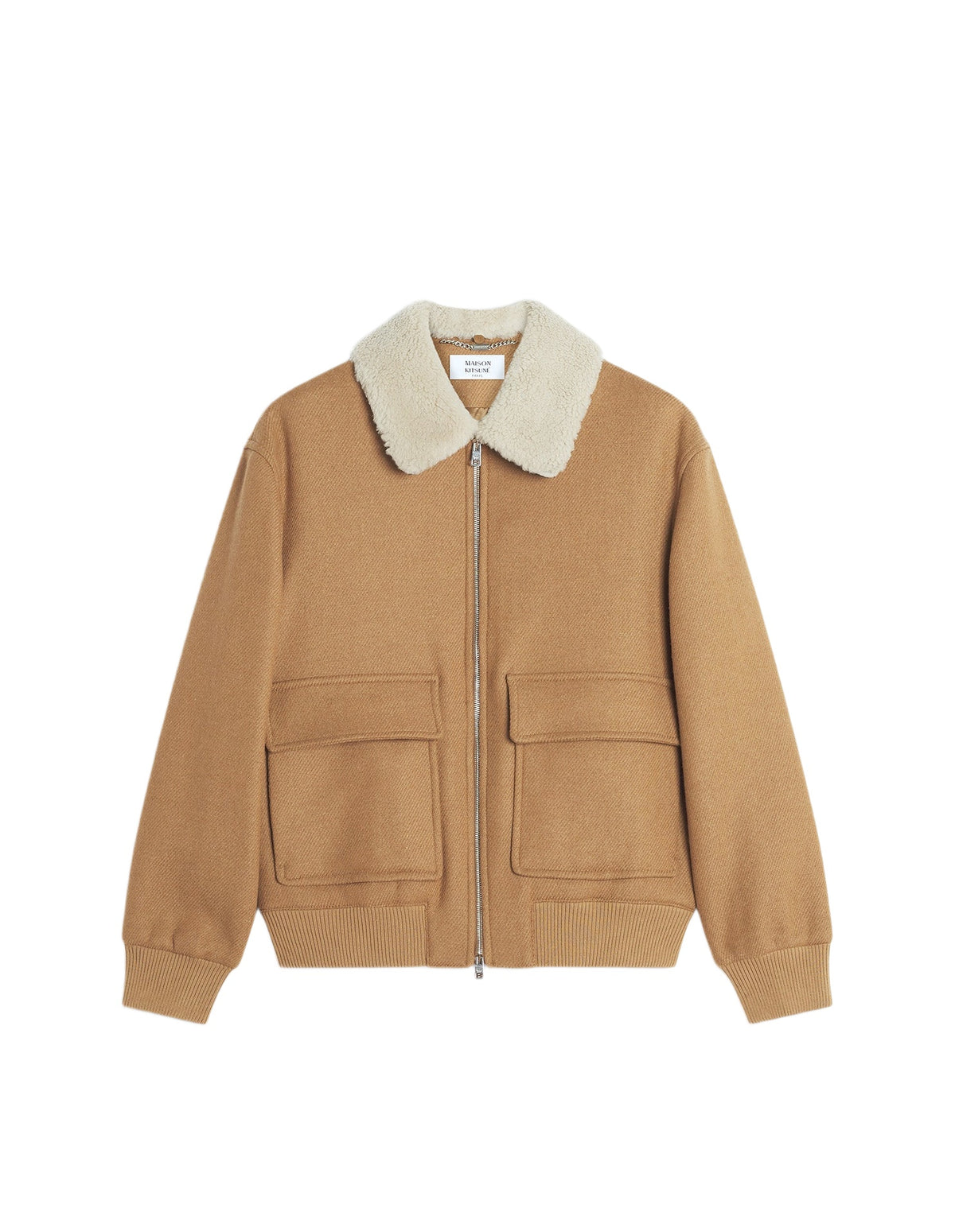 Veste à col en laine - Chipmunk