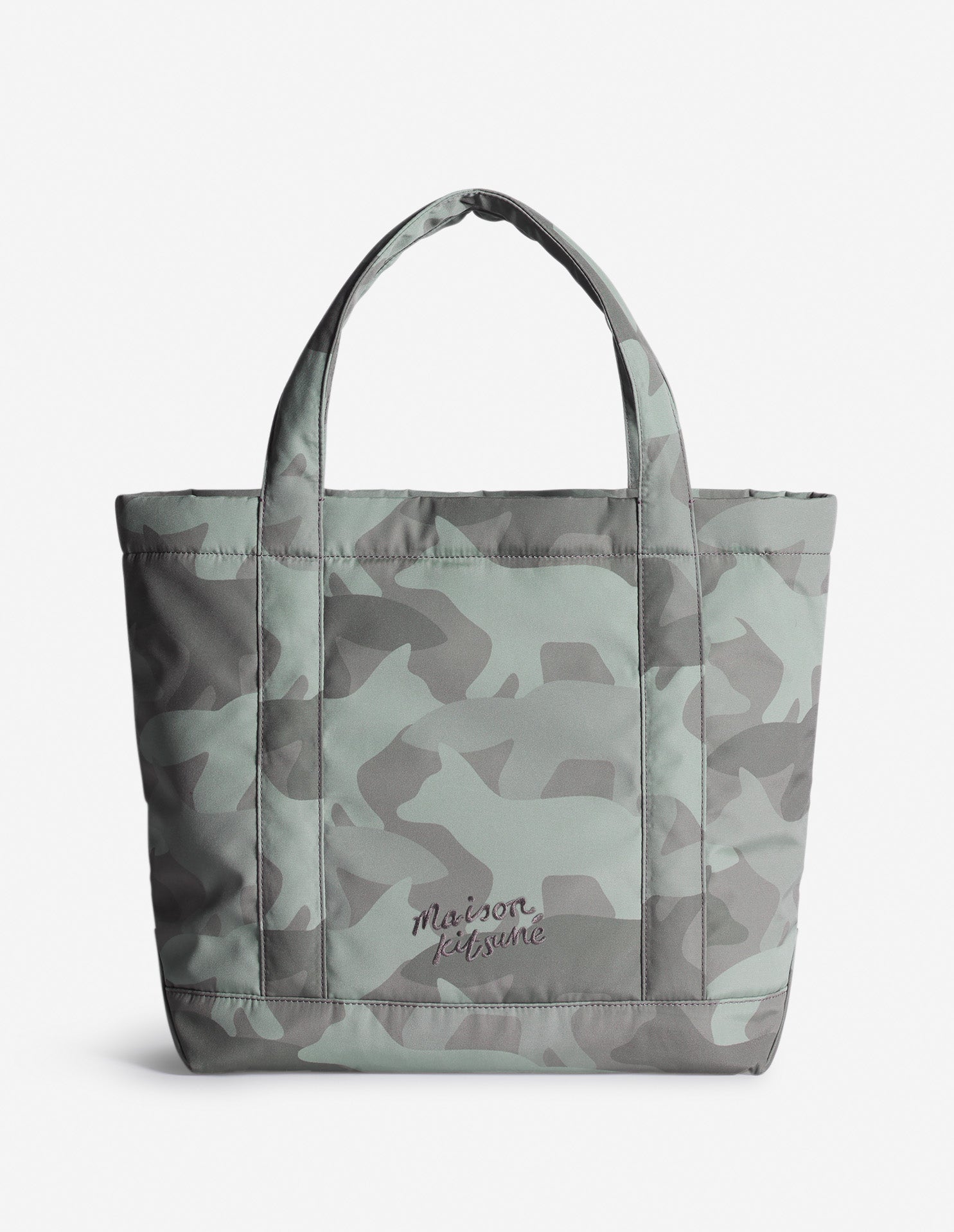 Camo Fox Large Tote - Pebble
