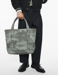 Camo Fox Large Tote - Pebble