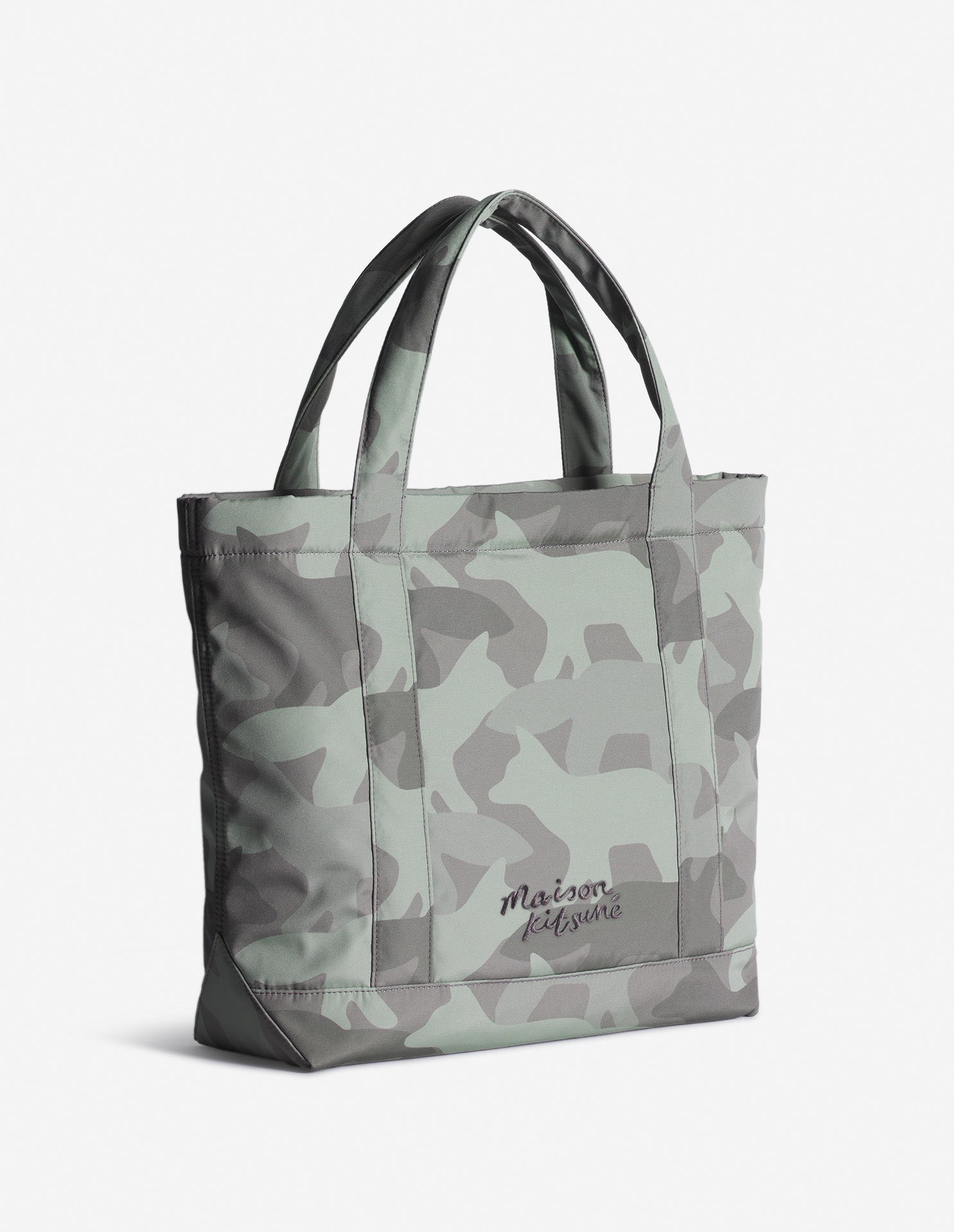 Camo Fox Large Tote - Pebble