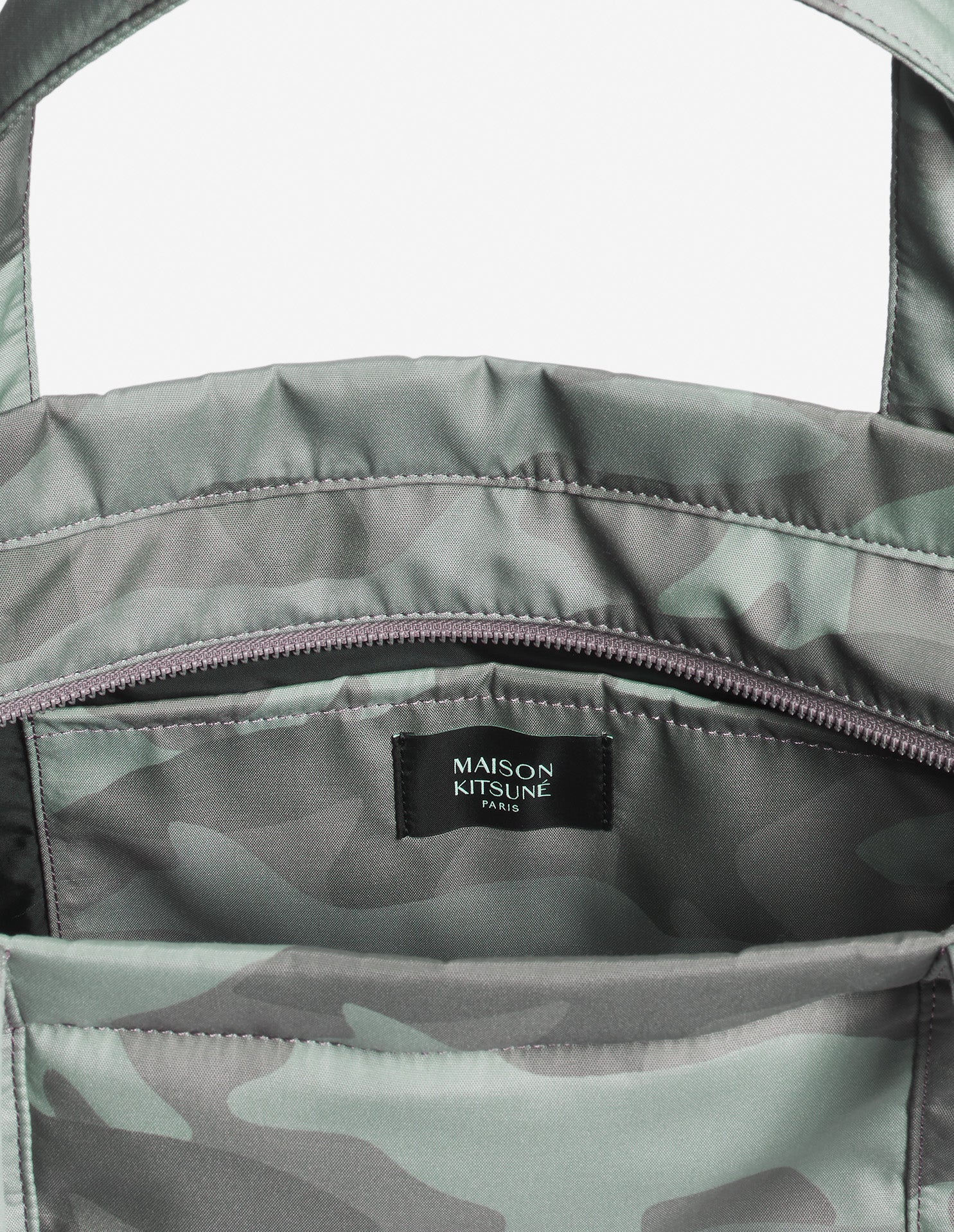 Camo Fox Large Tote - Pebble