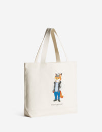 Dressed Fox tote bag - Ecru