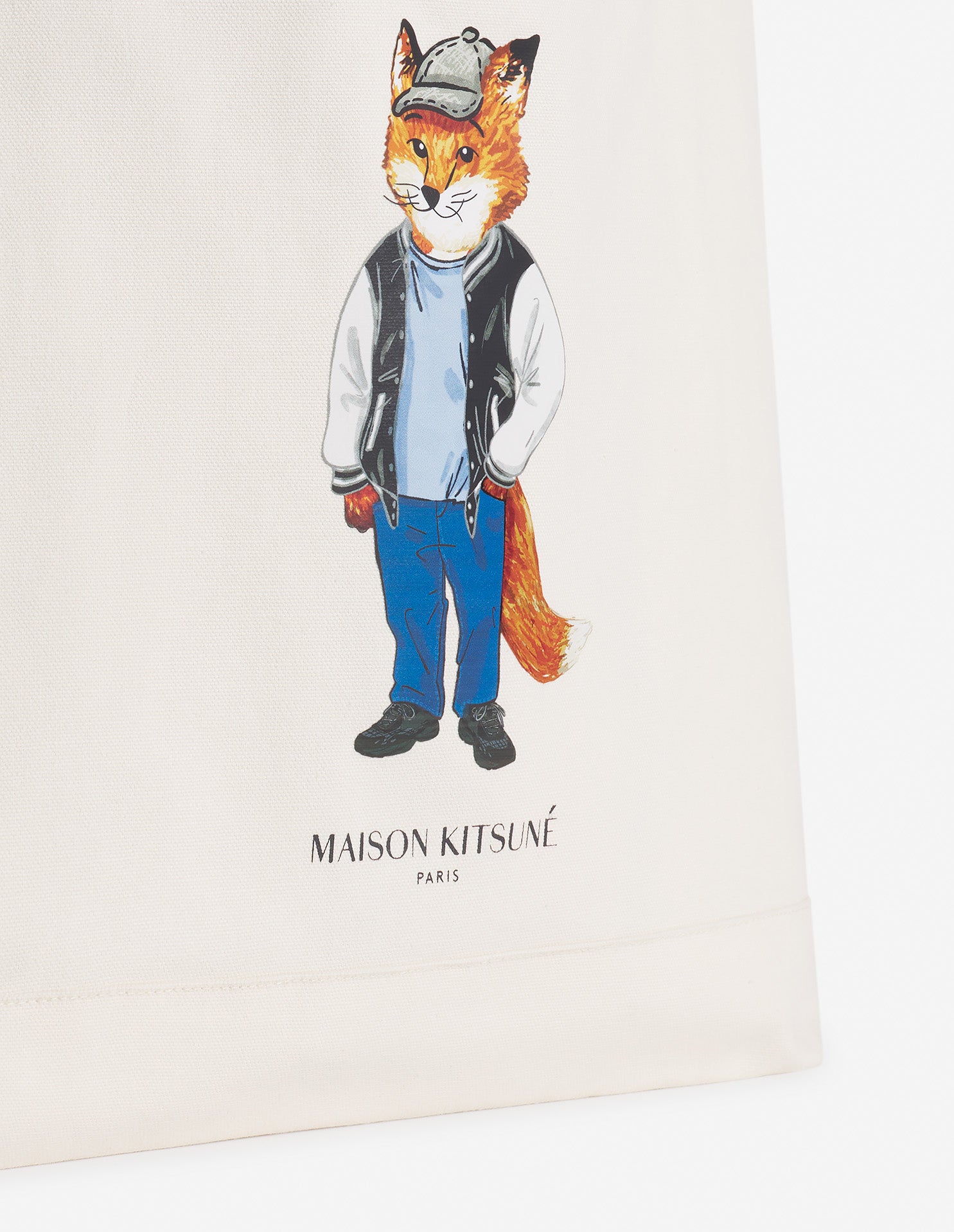 Dressed Fox tote bag - Ecru