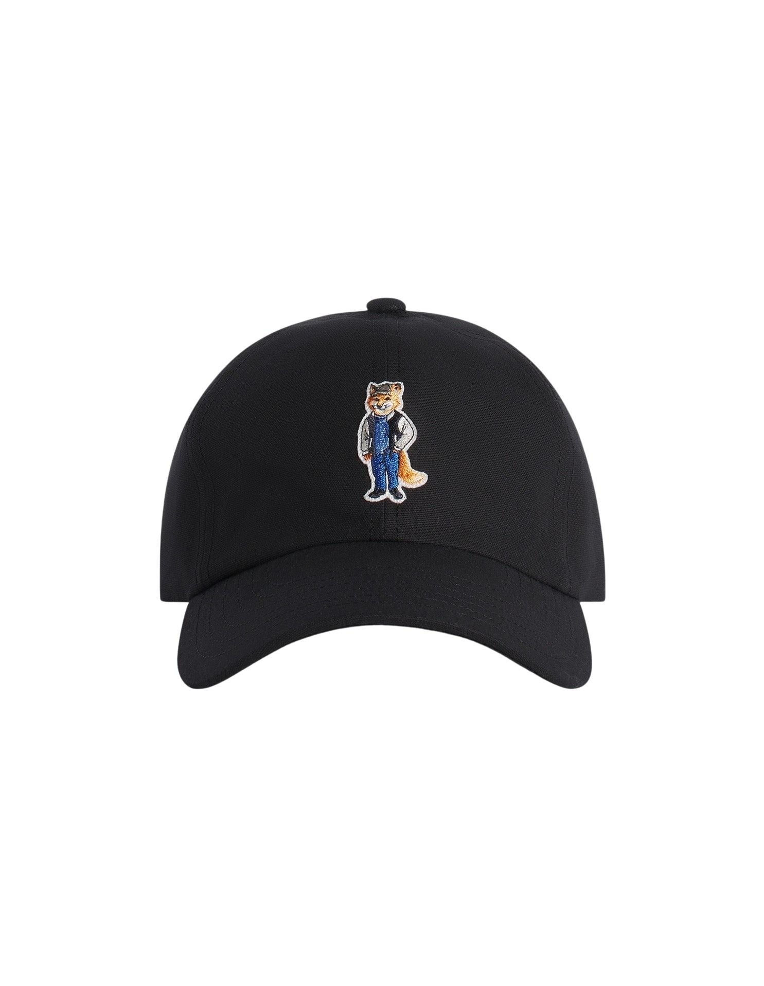 Cap with embroidered badge - Black