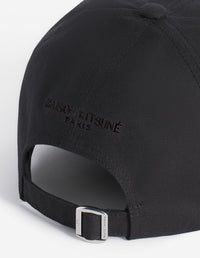 Cap with embroidered badge - Black