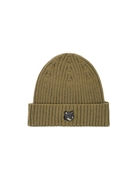 Bonnet avec écusson brodé en laine - Roast