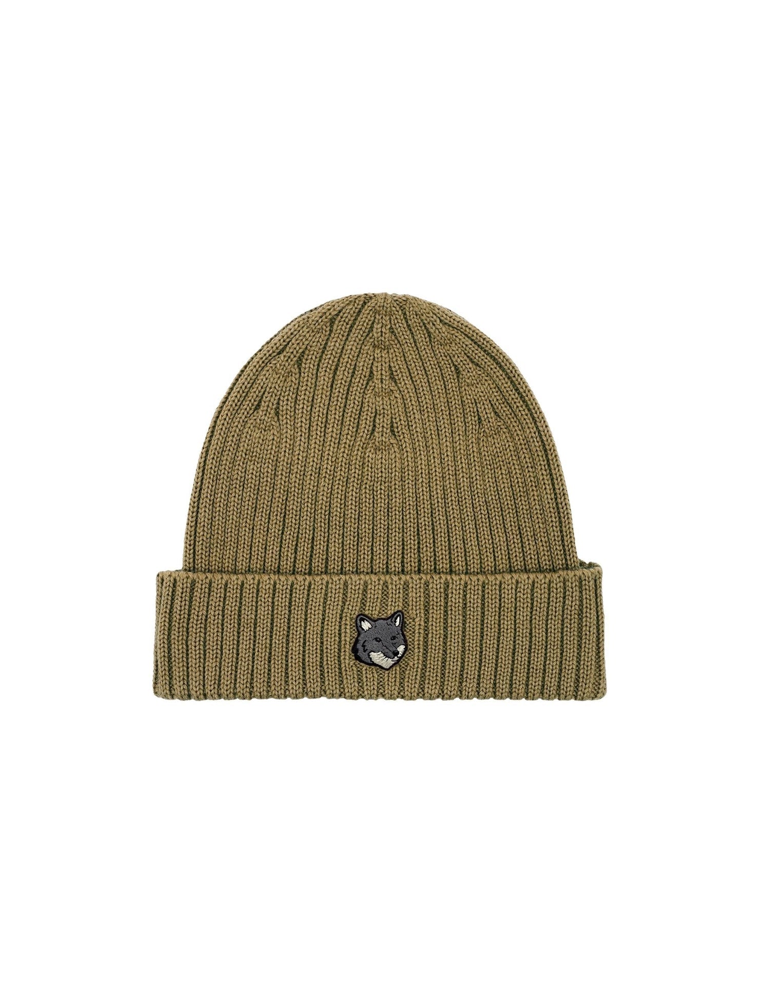 Bonnet avec écusson brodé en laine - Roast