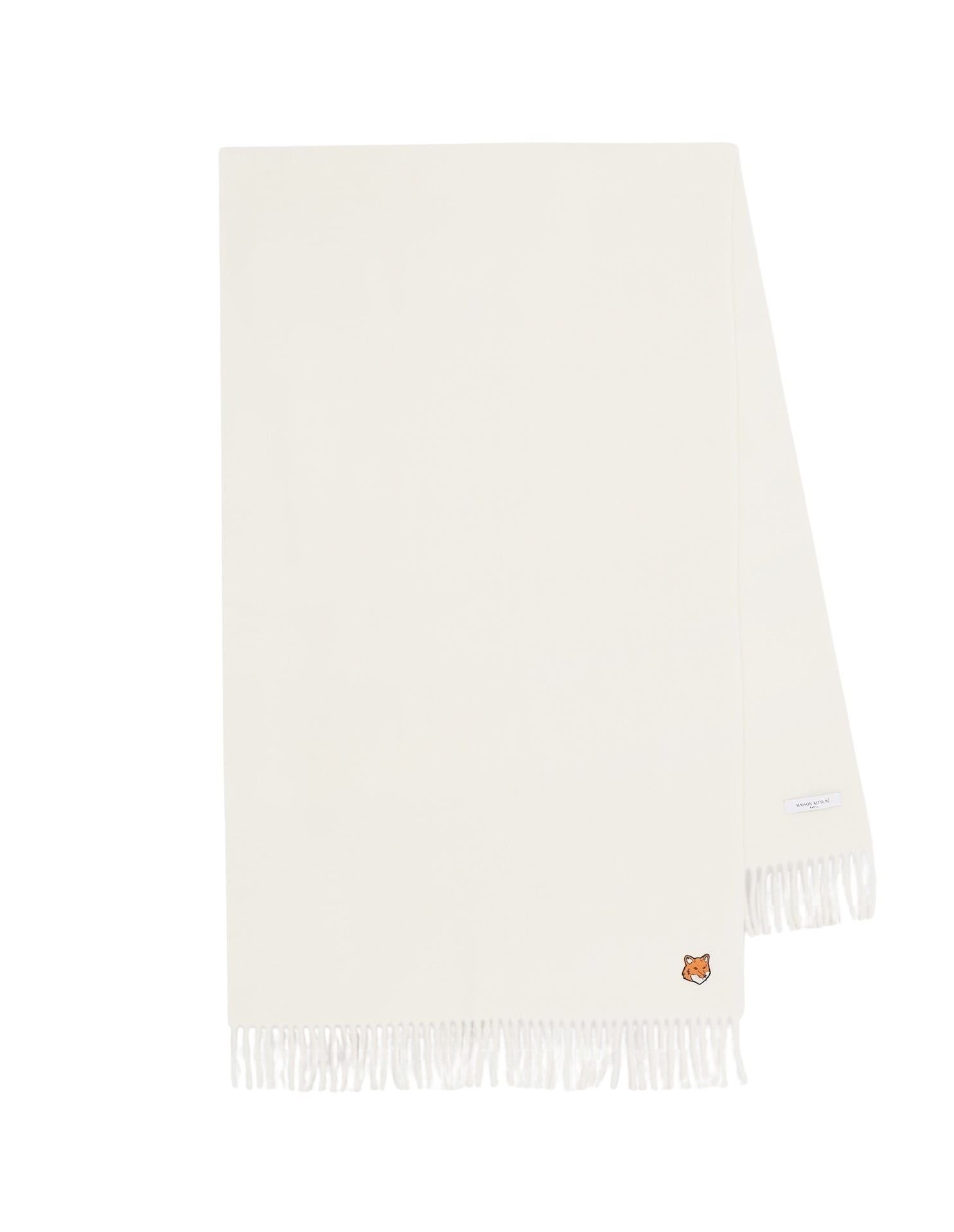 Scarf with edged crest in wool - Paper