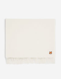 Scarf with edged crest in wool - Paper