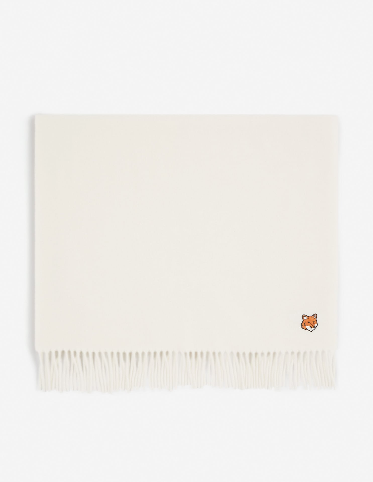 Scarf with edged crest in wool - Paper