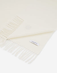 Scarf with edged crest in wool - Paper