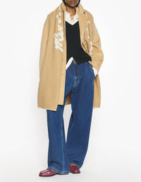 Écharpe à logo Maison Kitsuné en laine - Light Camel